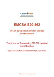 [2017] E20-562 Exam Material - EMC E20-562 Dumps