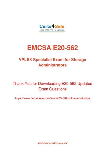 [2017] E20-562 Exam Material - EMC E20-562 Dumps