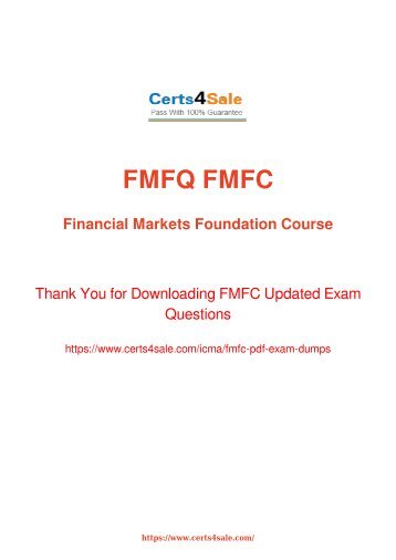 [2017] FMFC Exam Material - ICMA FMFC Dumps