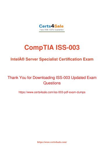 [2017] ISS-003 Exam Material - CompTIA ISS-003 Dumps