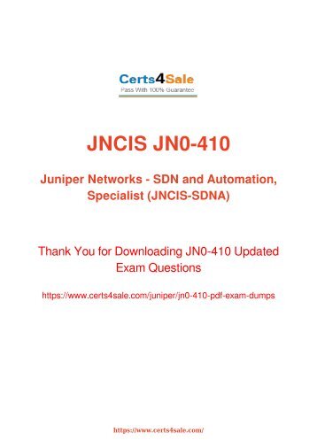 [2017] JN0-410 Exam Material - Juniper JN0-410 Dumps