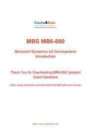 [2017] MB6-890 Exam Material - Microsoft MB6-890 Dumps