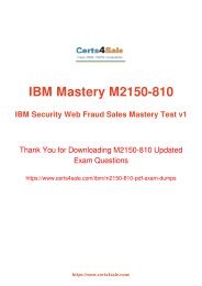 [2017] M2150-810 Exam Material - IBM M2150-810 Dumps