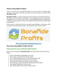 Bonafide Profits Review & (BIGGEST) jaw-drop bonuses