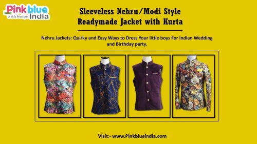 Unique Designer Nehru Jackets, Waistcoats for Baby Boys Online