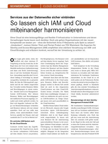So lassen sich IAM und Cloud miteinander harmonisieren; MIDRANGE MAGAZIN; 7.780Ex. ; 02/2017