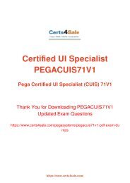 [2017] PEGACUIS71v1 Exam Material - Pegasystems PEGACUIS71v1 Dumps