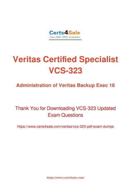 [2017] VCS-323 Exam Material - Veritas VCS-323 Dumps