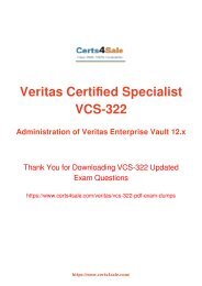 [2017] VCS-322 Exam Material - Veritas VCS-322 Dumps