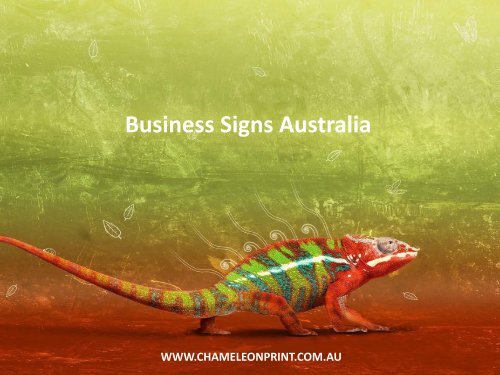 Business Signs Australia - Chameleon Print Group