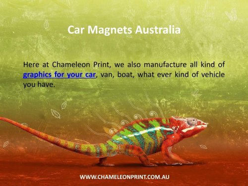 Car Magnets Australia - Chameleon Print Group