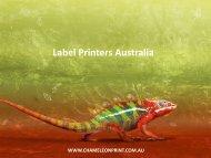 Label Printers Australia - Chameleon Print Group