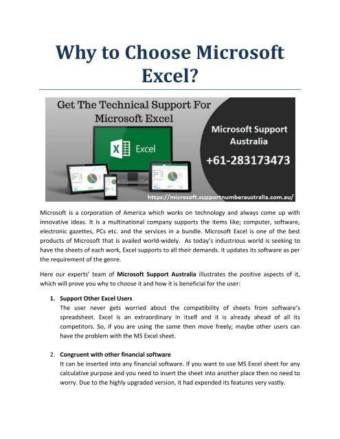 The Microsoft Excel - What Makes It Better Than the Other Software