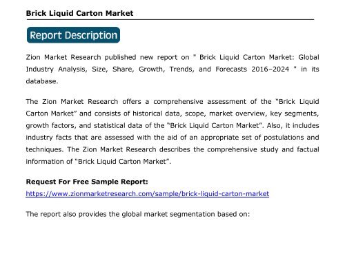 Brick Liquid Carton Market