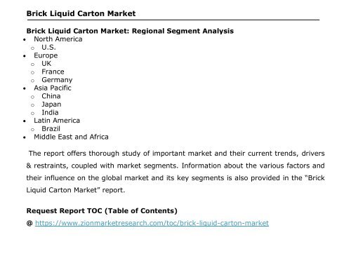 Brick Liquid Carton Market