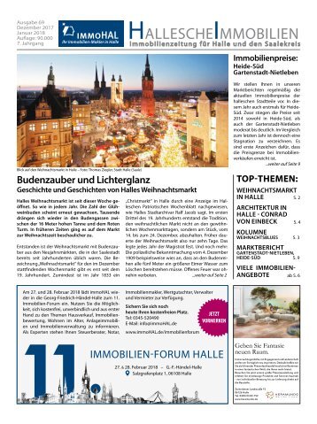 Hallesche Immobilienzeitung Ausgabe 69 Dezember 2017