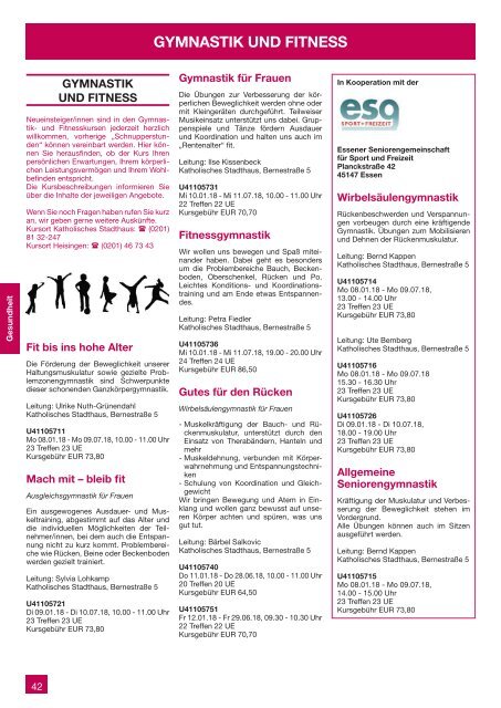 Essen @KEFB Bistum Essen Programm 1-18