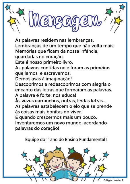 Livro de Histórias do 1º ano D - Unidade Botafogo - Ano 2017