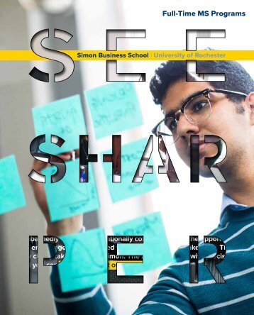 Simon Business School Full-Time MS Programs Viewbook