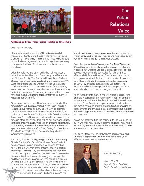 SHRINER DECEMBER 2017