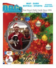 This week Dec. 6 to Dec. 12. Happy Holidays from DDG and Postal Palm Springs