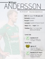 William Andersson CV 2017