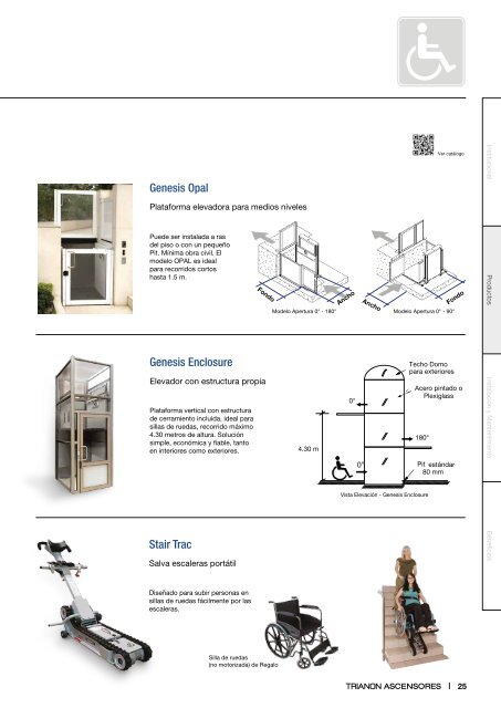 Catalogo Trianon Ascensores - Cuadro de Medidas