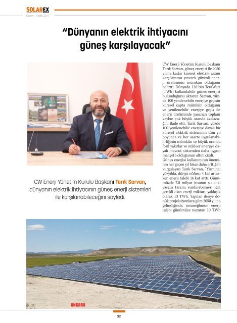 Solarex Magazine Kasım-Aralık 2017 Sayısı 