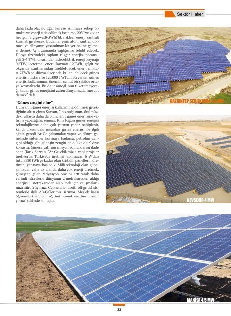 Solarex Magazine Kasım-Aralık 2017 Sayısı 