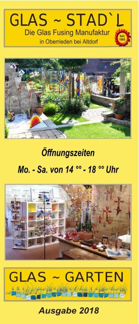Glas Stadl - Die Glas Fusing Manufaktur in Oberrieden bei Altdorf / Bayern