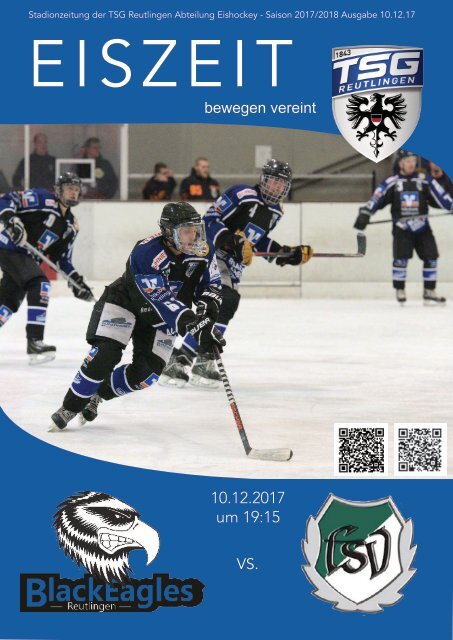 Eiszeit Stadionzeitung Black Eagles vs Heritage Schwenningen 10122017