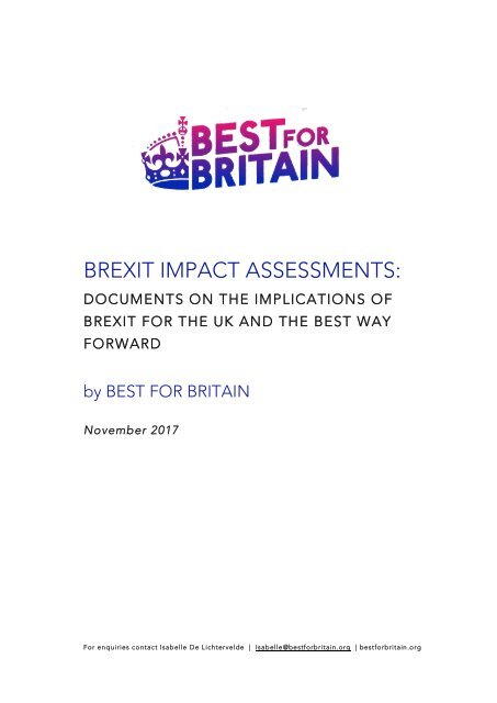 Best for Britain Brexit-Reports-6.12.17-FINAL