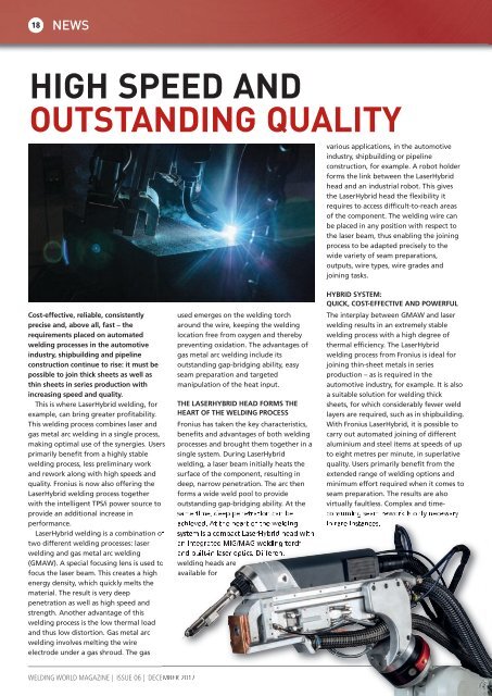 Welding World Magazine  Dec/Jan 2017-2018_V8lo