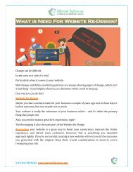 What is Need for Website Re-Design?