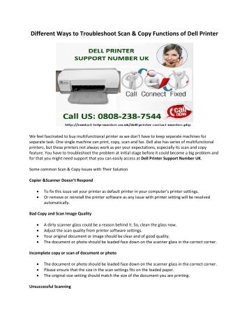 Different Ways to Troubleshoot Scan & Copy Functions of Dell Printer