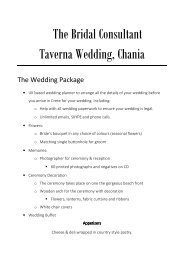 3. Chania Prices - Taverna Wedding