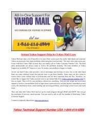 1877-503-0107 Instant Yahoo Support Help for Yahoo Mail Users