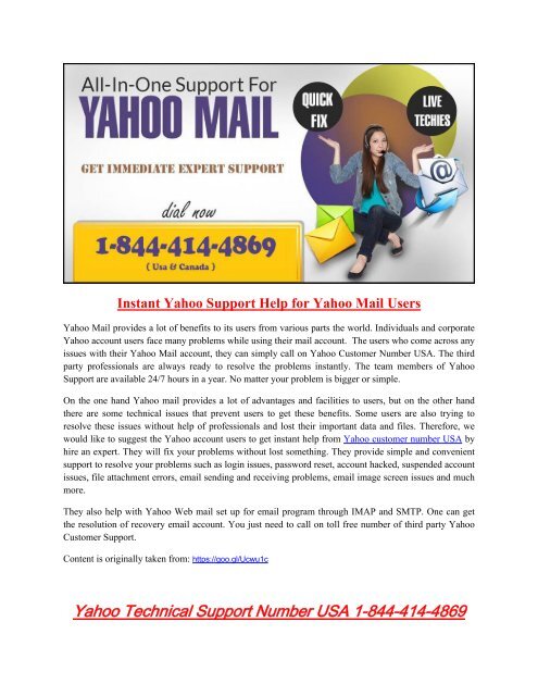 1877-503-0107 Instant Yahoo Support Help for Yahoo Mail Users