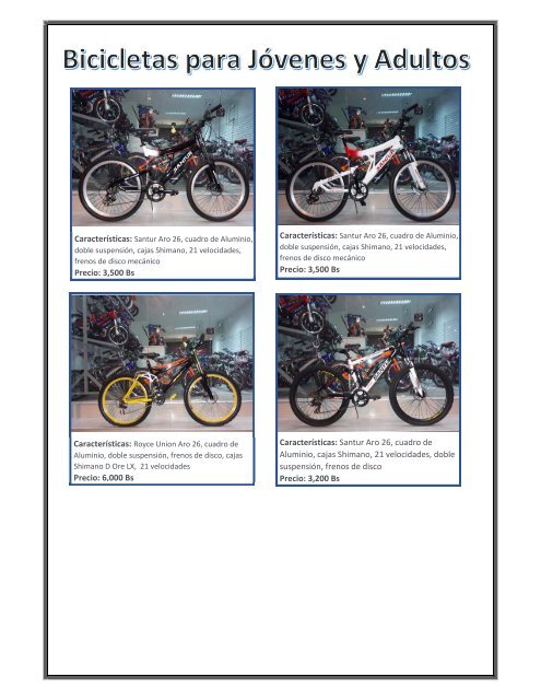 catalogo de Bicicletas