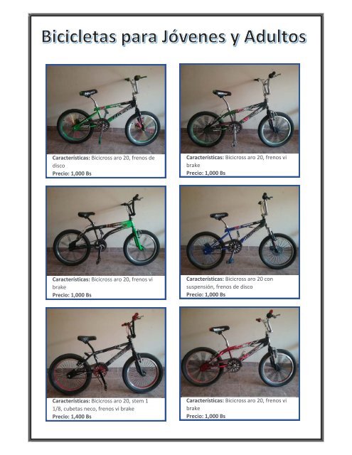 catalogo de Bicicletas