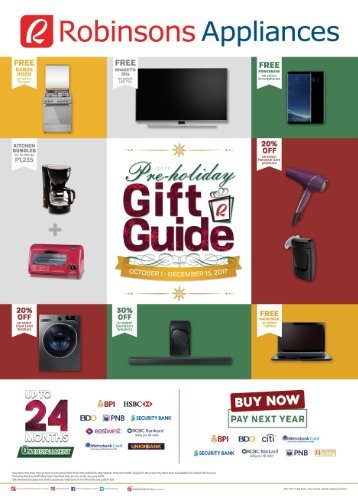 ROBINSON APPLIANCES HOLIDAY CATALOG as of December 2017