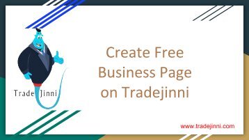 Create Free Business Page on Tradejinni