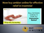 Buy Ambien Online No RX for Effective Relief in Insomnia!