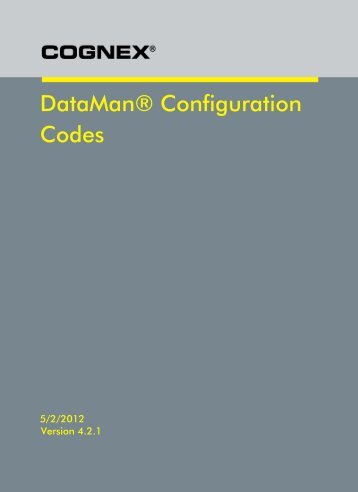 DataMan® Configuration Codes - Bci GmbH