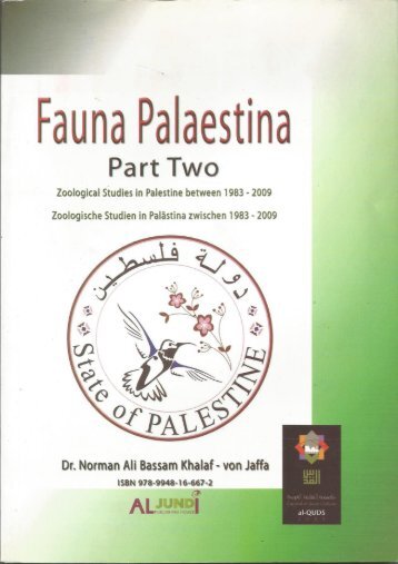 Fauna Palaestina Part  2 Book By Dr Norman Ali Khalaf von Jaffa 2012