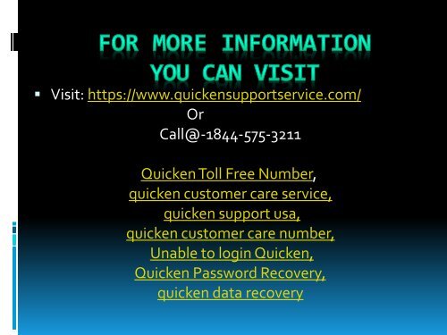 Resolve your Quicken login problem by calling the customer support desk!