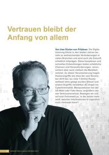 Vertrauen bleibt der Anfang von allem