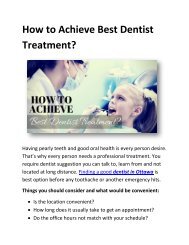 How to Achieve a Good Dentist Treatment