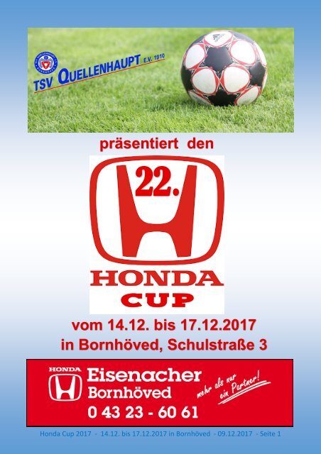 Magazin Honda Cup 2017