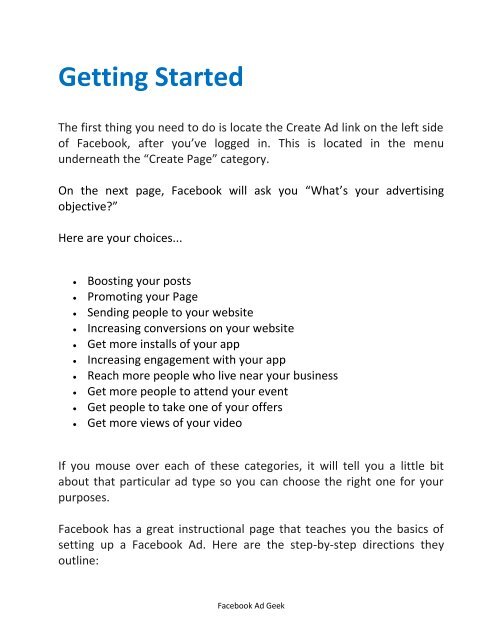 Facebook Ad Guide - How Facebook Ads Work